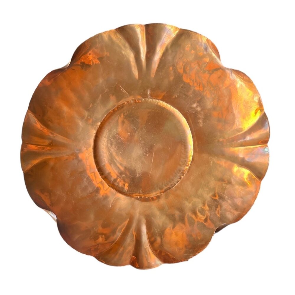 Vermont CCV Hand-Hammered Copper Decorative Plate 507 VTG 13” D French Country